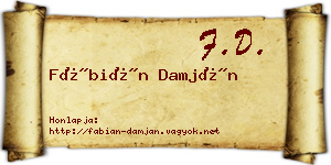 Fábián Damján névjegykártya