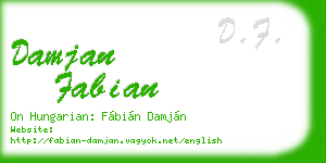 damjan fabian business card