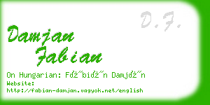 damjan fabian business card
